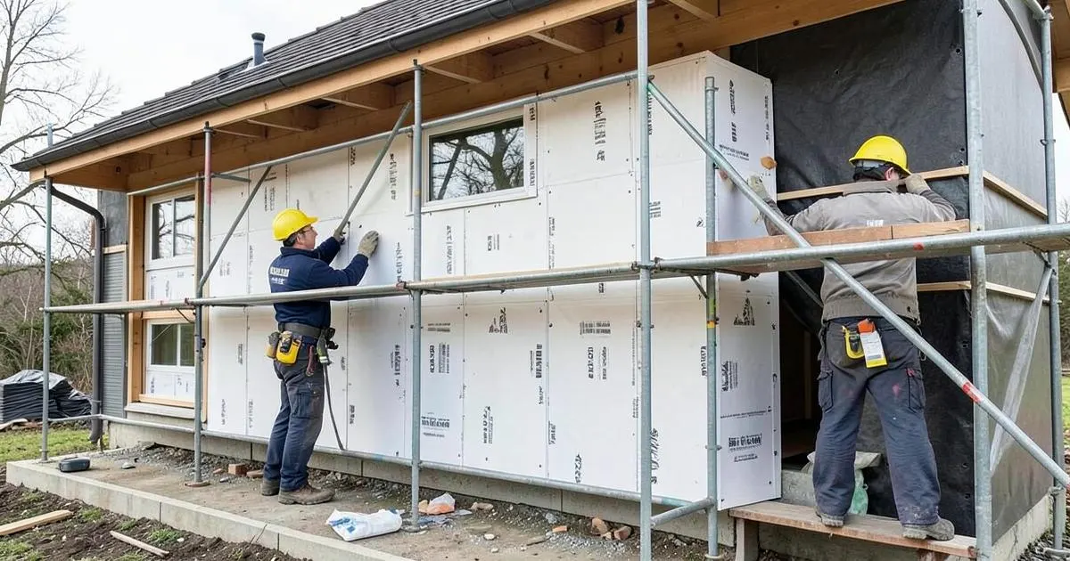 Chantier d’isolation par l’extérieur à Belfort